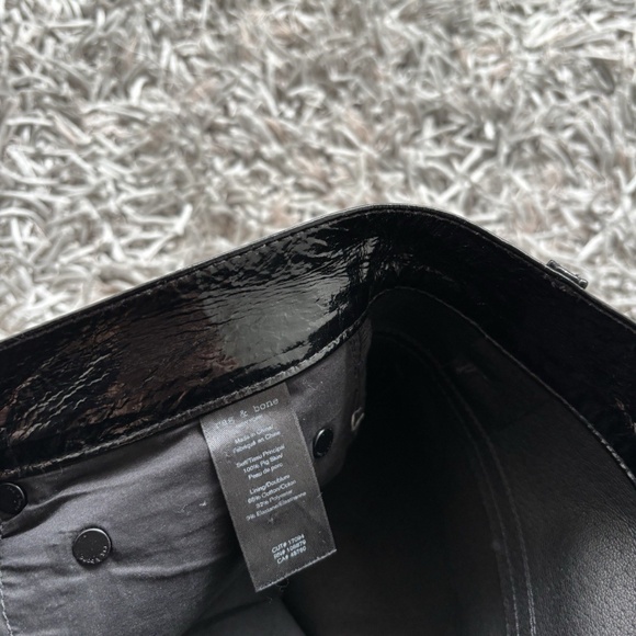 rag & bone Black Patent Leather Pants - Picture 8 of 12
